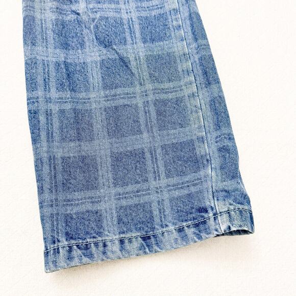 Ragged Plaid Patterned Denim Jeans RJSS21010010DN SIZE 28 - Picture 7 of 11